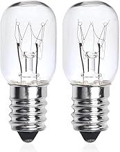 220-240V 15W T20 Single Tungsten Lamp E14 Screw Base Refrigerator Bulb, Pack of 2, Warm White