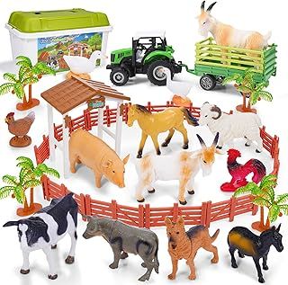 38 Pcs Kids Farm Animals Toys, Boys Girls Age 3 4 5 6 7 Year Old Gifts for 3-7 Year Old Girls Kids Toys for 3-7 Year Old Boys Girl Gifts Age 3-7 Educational Toy for Kid Animal Figures