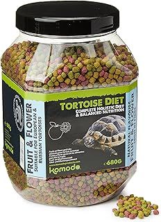 Komodo Complete Holistic Tortoise Diet Fruit and Flower 680 g, Balanced food for Tortoises, Natural Flavoured Tortoise Food