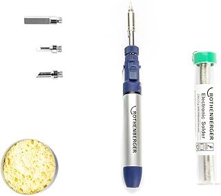 Rothenberger Butane Soldering Iron | Multi-Purpose Kit | 4 Tip Cordless Torch | Premium Grade