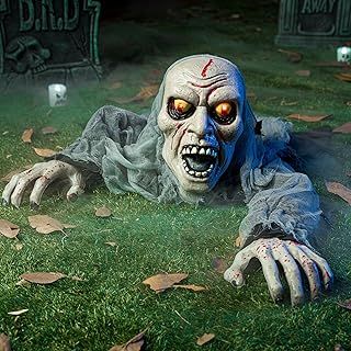 JOYIN Halloween Light-Up Zombie Groundbreaker Animated with bloodstain and Creepy Sound for Halloween Outdoor, Lawn, Yard, Patio Decoration, Halloween Haunted House decorations