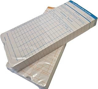Monthly Clocking in Cards for electronic time recorders and clocking in machines (x100)