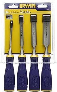 IRWIN 10505173 M500 Bevel Edge All-Purpose Chisel with Striking Cap Set (4-Piece)