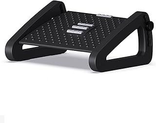 Foot Rest, Footrest Under Desk at Work - Adjustable Height Footrest with Massage Roller, Office Foot Support Pressure Relief Footstool Leg Rest Comfort for Home, Office Use, Gift - Black Footool
