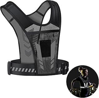Running Hydration Vest, Lightweight Adjust Chest Straps Water Daypack with 1L Water Bottle Pocket, Breathable Reflective Insulation BackPacks for Women Men Outdoor Hiking Cycling Climbing Marathon