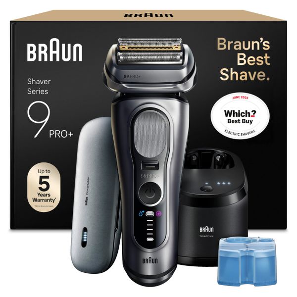 Braun Series 9 PRO+ Electric Shaver for Men, Wet & Dry Razor, Silver