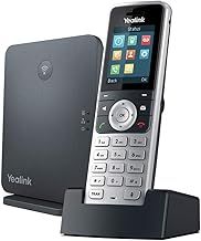 Yealink W53P, High Performance, SIP Cordless DECT Phone System Bundle (Includes 1 x W53H Handset & 1 x W60B Base Station) – Black/Silver