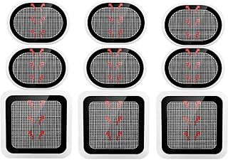 9Pcs 3Sets Replacement Gel Pads Updated Body Electrodes Pads for Slendertone Abs Belt, Black