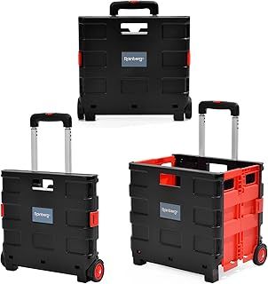 Heavy Duty Folding Trolley Box Cart, Folding boot cart, Extra Large Size, Folds Flat, Capacity 35kg. (Large)