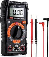 KAIWEETS Digital Multimeter, DC AC Voltmeter, Ohm Volt Amp Test Meter and Continuity Test Diode Voltage Tester for Household Outlet, Automotive Battery Test (Anti-Burn with Double Fuses)