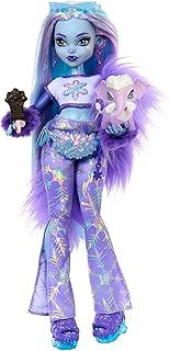 Monster High Doll, Abbey Bominable Yeti Fashion Doll with Pet Mammoth and Themed Accessories, HNF64