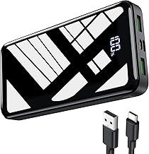 Power Bank 27,000mAh, QC 4.0 USB C 22.5W Fast Charging PD 20W Portable Charger, Mobile Phone Battery Pack 3 Outputs & 2 Inputs High Capacity Compatible for Smartphones