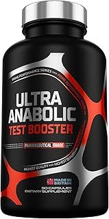 Ultra Anabolic Testosterone Booster for Men, Testosterone Support Formula for Muscle Growth Energy & Libido Enhancer, Magnesium Zinc Test Boost Supplement, 90 Vegan Capsules