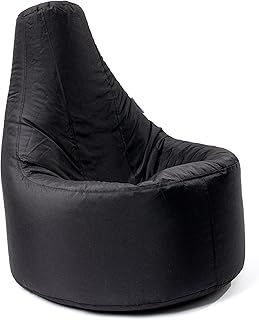 Bean Bag Chair Gaming indoor Outdoor Weather Resistant - Perfect for Home, Garden, Living Room Lounge - Adult, teenager Big Recliner BeanBag Chairs with Filling Beans Included - Black