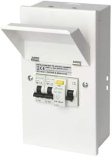 Metal 2-Way Garage Consumer Unit 63A 30mA RCD + 6A & 32A MCBs