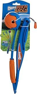 Chuckit! Fetch & Fold Dog Ball Launcher Pick Up and Throw Hands Free Dog Toy Rubber Fetch Ball Thrower Set