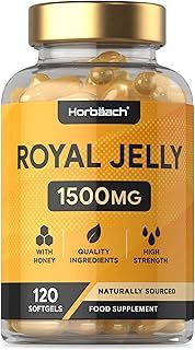 Royal Jelly Capsules 1500mg | Naturally Sourced | 120 High Strength Softgels | No Artificial Preservatives | by Horbaach