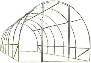 Frame Only 6m x 3m Polytunnel"Strongest In It's Class" a fully Galvanised Structure with more Diagonal & Roof Bracing than all others. Metal Hinged Door | Groundbar Kit.