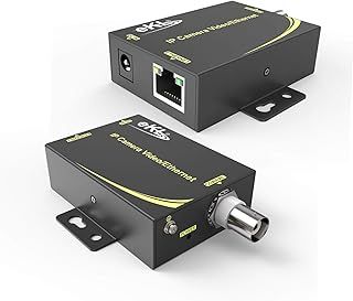 IP Extender Kit Over Coax Cable Up to 6560ft(2000m) EOC Converter Ethernet Extender Set for IP Security CCTV Cameras