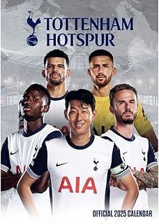 2025 Calendar Tottenham Hotspur FC Month to View A3 Football Calendar Official Product