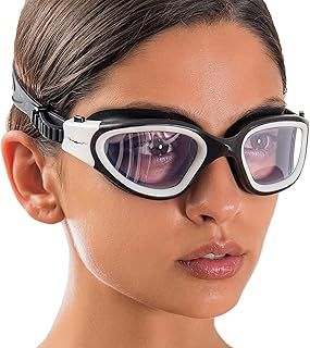 AqtivAqua Swimming Goggles, DX Wide View Swim Goggles for Adult Men Women, Anti Fog No Leaking