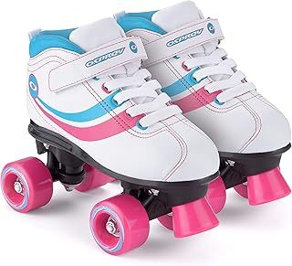 Osprey Disco Quad Roller Skates for Adults and Kids, Retro Roller Boots with ABEC 7 Bearings, UK ADULT 2/EU 34