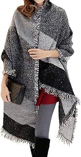 Miss Lulu Scarf for Women Winter Long Soft Warm Check Scarves Wraps Wool Spinning Tassel Large Shawl Long Stole