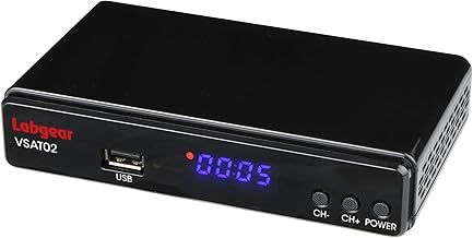Free to Air Satellite Receiver Full HD DVB-S2 + USB Port Schedule HD Program Recorder, Labgear VSAT02 Compact TV Satellite Box with Remote Control