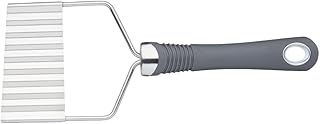 KitchenCraft Professional Crinkle Potato Chip Cutter with Soft-Grip Handle, 21.5 cm (8.5"), Silver/Grey