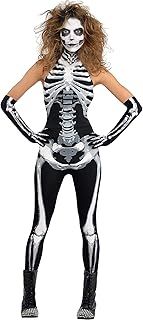amscan 844608 Adults Sexy Bone-A-Fied Babe Fancy Dress Halloween Skeleton Costume UK Dress 10-12