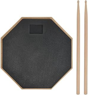 TMBMLPP Drum Practice Pad, 8-inch Black Drummer Practice Pad with Sticks, Drum Practice Pad, Single Sided Drum Pads, Silent Drum Practice Pad,Practice Pads, Drum Practice Pad Kit,for Practice Drumming