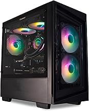 ionz Gaming PC - Desktop Computer, AMD RYZEN 7 5700X CPU, ASUS RX7600 GPU, 16GB RAM, 1TB SSD, 240mm AIO Liquid Cooling, 700W PSU, Windows 11, Black