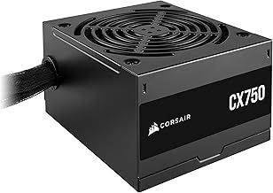 CORSAIR CX750 80 PLUS Bronze Non Modular Low-Noise ATX 750 Watt Power Supply - UK - Black