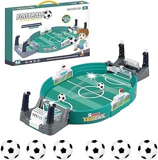 Mini Table Soccer Game, Tabletop Football Game Toy With 6 Pcs Mini Football, Desktop Interactive Soccer Game Toy Football Board Game for Kids Adults