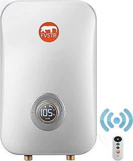 Instant Electric Tankless Water Heater 220/240V, FVSTR Small Smart Portable Self-Modulating on Demand?Use Under Sink Kitchen Household Shower, Hot Water for House Shower [Energy Class A] (7.5KW)