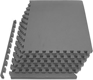 ProsourceFit Exercise Puzzle Mat EVA Foam Interlocking Tiles Protective and Cushion Flooring for Gym Equipment, Exercise and Play Area