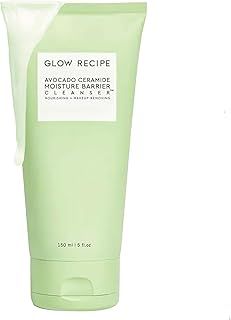 Glow Recipe Avocado Ceramide Moisture Barrier Face Cleanser - Hydrating Facial Cleanser for Dry Skin - Daily Makeup Remover & Gentle Face Wash w/Avocado Oil for Skin Barrier Repair (150ml)