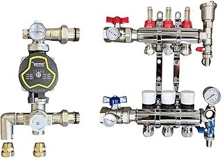 3 Port Underfloor Heating Manifold with 'A' Rated Auto Pump GPA25-6 III and Blending Valve Set
