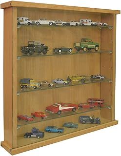 WATSONS COLLECTORS - Wall Display Cabinet With Four Glass Shelves - Oak
