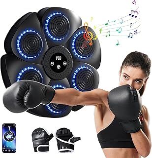 Music Boxing Machine - Smart Music Boxing Machine, 2025 New Boxing Machine Wall Mounted with Boxing Gloves, 9 Speed ​​Modes and Counting Mode For Adults and Children Exercise