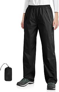 33,000ft Womens Waterproof Trousers Packable Windproof Overtrousers Lightweight Rain Pants for Rainwear Walking Hiking