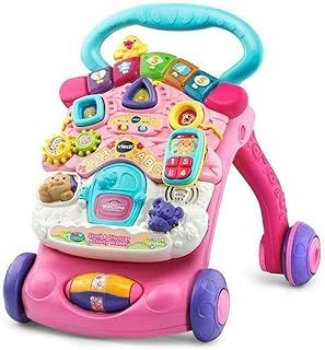 VTech First Steps Baby Walker | Push Along Walker Baby Toy with Shapes, Sounds, Music, Phrases, Pretend Play and More | Suitable for Babies from 6 Months, 1, 2 & 3 Year Olds, Boys & Girls, Pink
