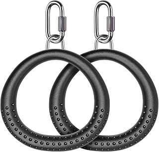 Dolibest Trapeze Ring, Swing Set Gym Ring Round Monkey Bar Handle Grip for Outdoor Playground Obstacle Course Playset Training Equipment Indoor Fun Activity