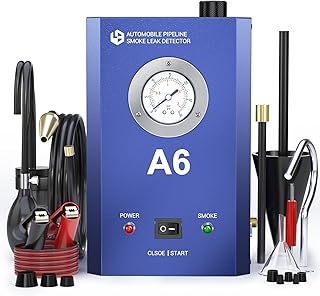 GODIAG 12V DC Smoke Machine Automotive,A6 EVAP Smoke Machine Leak Tester with Digital Pressure Gauge Vacuum Leak Smoke Machine for Motorcycle/Car/Truck, Blue