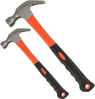 ASelected 2 Pcs Sheep Horn Hammer - 0.25Kg & 0.75Kg, Sturdy Forged Steel, Rustproof, Non-Slip Comfortable Grip