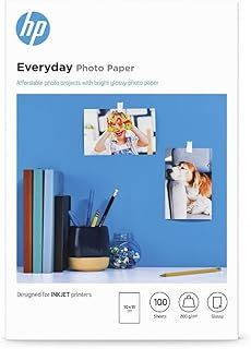 HP CR757A, 10 x 15 cm, Everyday Glossy Photo Paper, 200 gsm, 100 Sheets, White