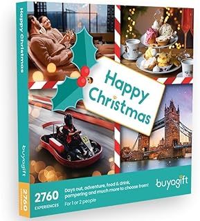 Buyagift Happy Xmas Experience Gift Box for 1 or 2 – 2760 Christmas Experience Options Across the UK