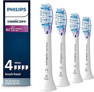 Genuine Philips Sonicare G3 Premium Gum Care Toothbrush Head, HX9054/65, 4-pk, White