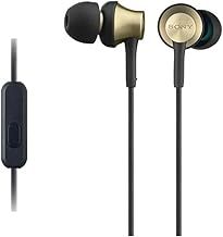 Sony MDR-EX650AP Premium Wired Earphones with Brass Housing, Neodymium dynamic drivers, Smartphone Mic and Control - Black/Gold