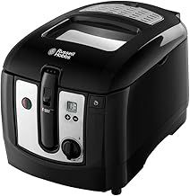 Russell Hobbs Electric Deep Fat Fryer, 3L capacity/can cook 1.2kg food, Digital timer, Large observation window, Non-stick coated pan, Adjustable thermostat, Handle lift system, 2300W, 24580